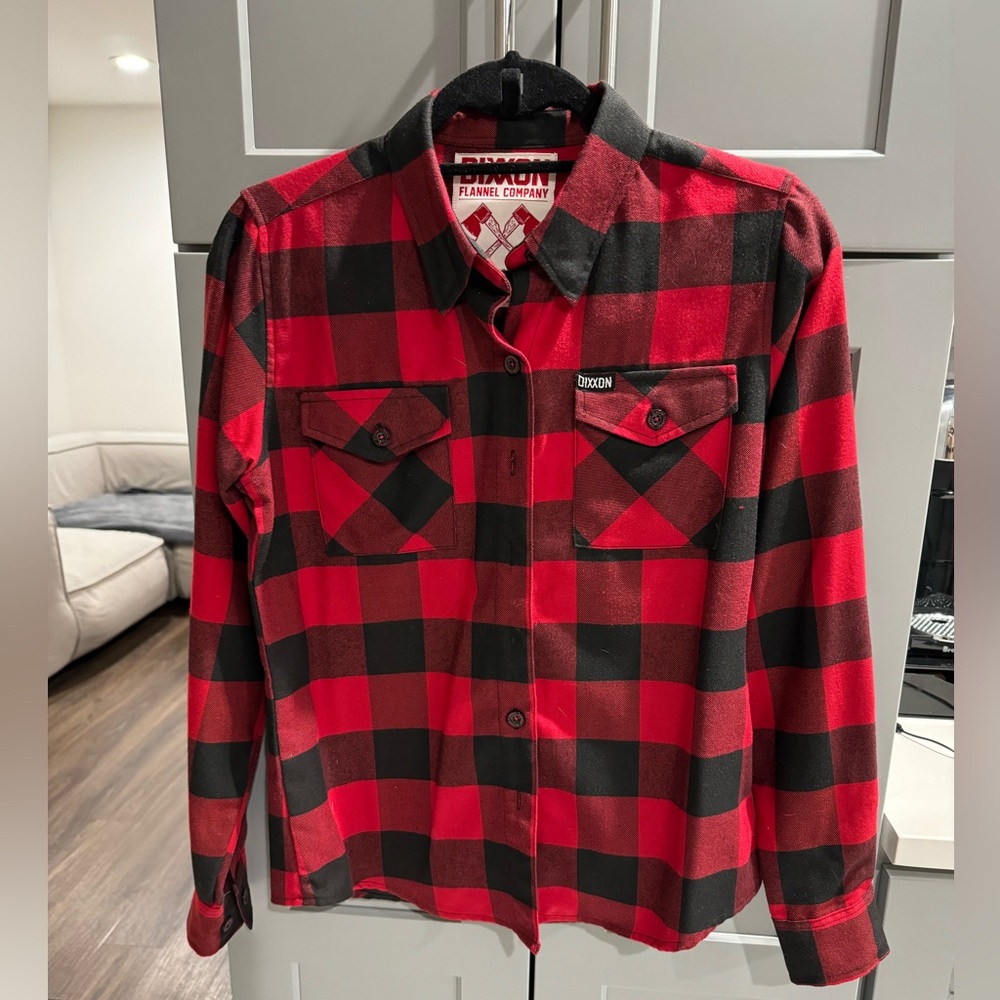 DIXXON Red and Black Buffalo Plaid Button-Up Shirt